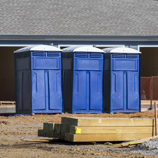 how often are the porta potties cleaned and serviced during a rental period in Moffat Colorado